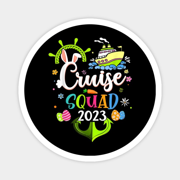 Cruise 2023 Bunny Eggs Easter DayMatching Men Women Funny Magnet by Jennifer Wirth
